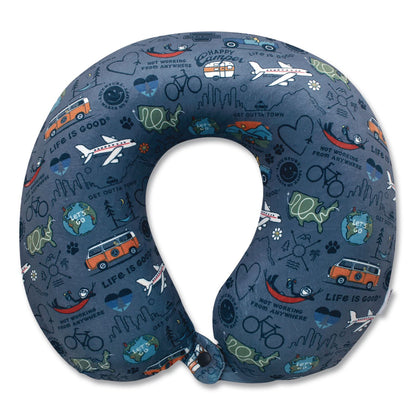Life Is Good® Neck Pillow, Multicolor Travel Print (LGDLCPP0005)