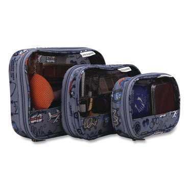 Life Is Good® Three-Piece Packing Cube Set, Assorted Sizes, Multicolor (LGDLOLP0001)