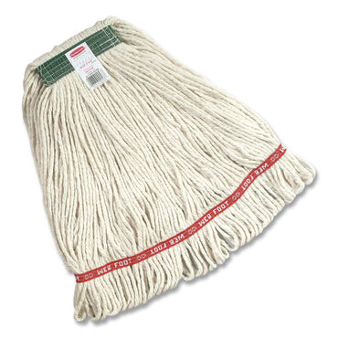Rubbermaid® Commercial Super Stitch Cotton Looped End Wet Mop, 20 oz, White, 1" Headband, 6/Carton (RCP11206WH00CT)