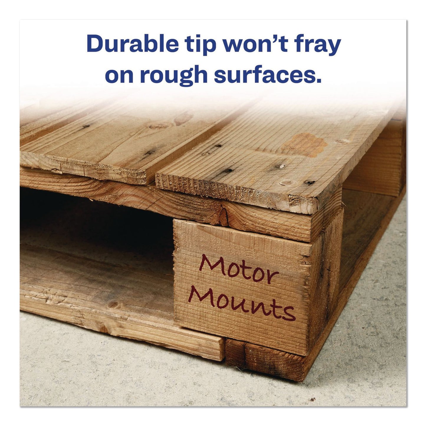 Avery® MARKS A LOT Large Desk-Style Permanent Marker, Broad Chisel Tip, Red (AVE08887EA)