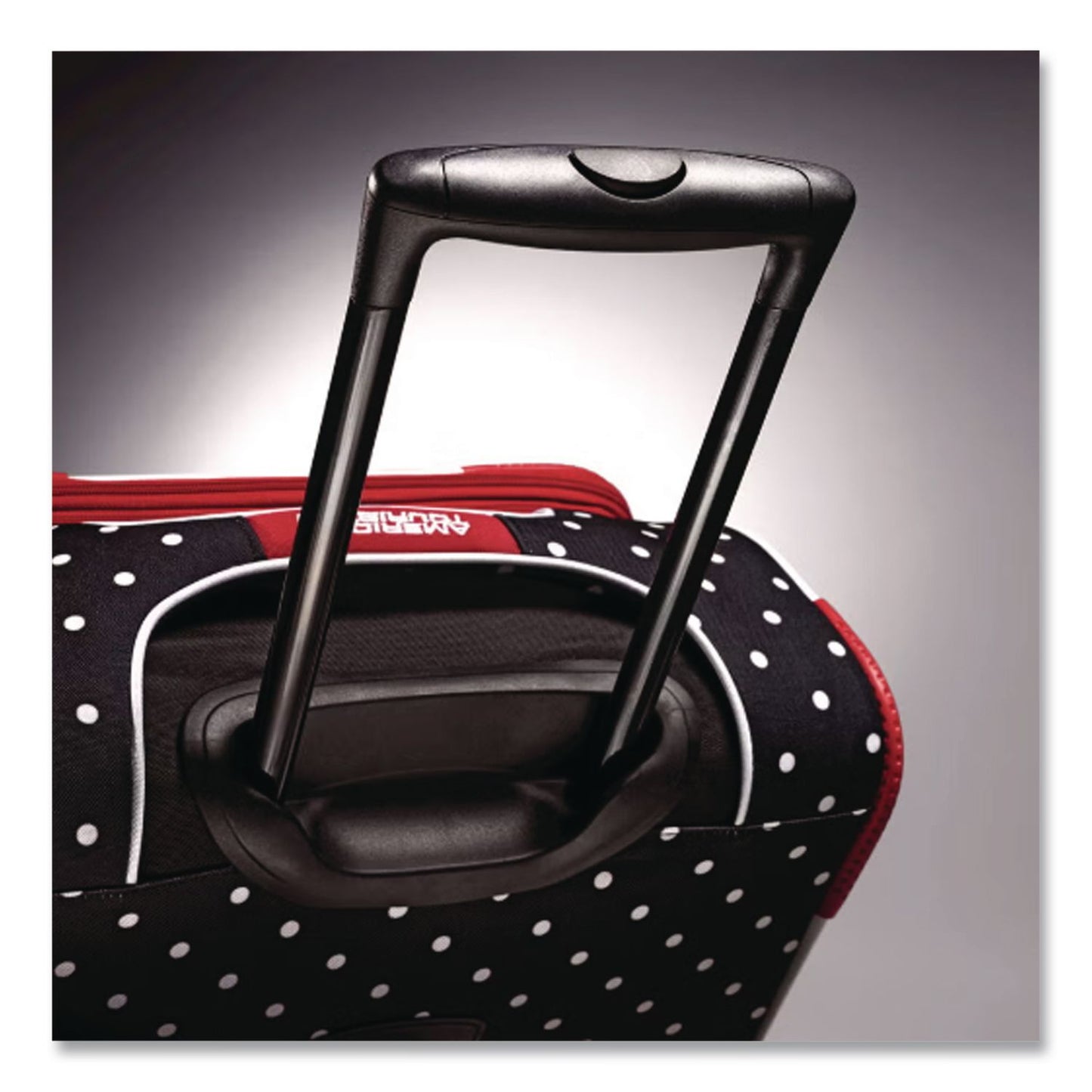AMERICAN TOURISTER Disney Minnie Mouse Red Bow Softside Spinner Suitcase, 8 x 14.5 x 24, Black/Red/White (SML676144754)
