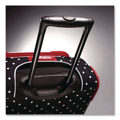 AMERICAN TOURISTER Disney Minnie Mouse Red Bow Softside Spinner Suitcase, 11 x 19 x 31, Black/Red/White (SML676154754)