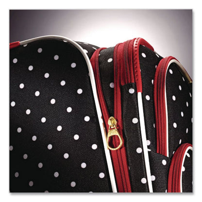 AMERICAN TOURISTER Disney Minnie Mouse Red Bow Softside Spinner Suitcase, 11 x 19 x 31, Black/Red/White (SML676154754)