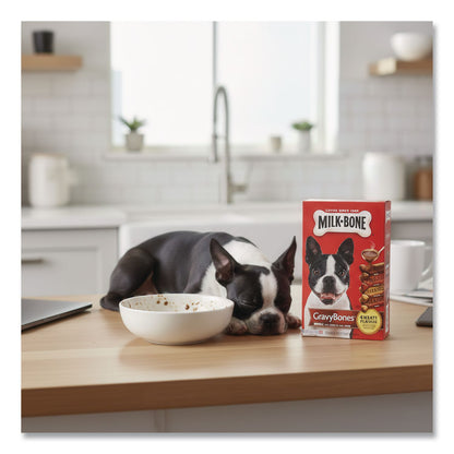 Milk-Bone® Small Sized GravyBones Dog Biscuits, Bacon; Beef; Chicken; Liver, 19 oz Box (SMU94203)