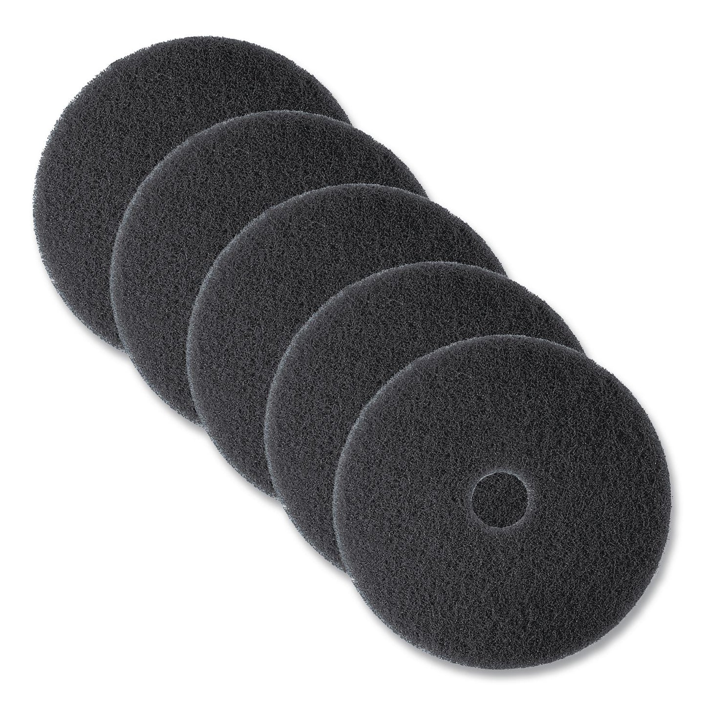 3M™ Low-Speed High Productivity Floor Pads 7300, 21" Diameter, Black, 5/Carton (MMM08279)