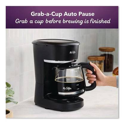 Mr. Coffee® 12-Cup Programmable Coffee Maker, Black/Stainless Steel (JAR2176620)