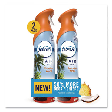 Febreze® AIR, Hawaiian Aloha, 8.1 oz Aerosol Spray, 2/Pack, 3 Packs/Carton (PGC21321)