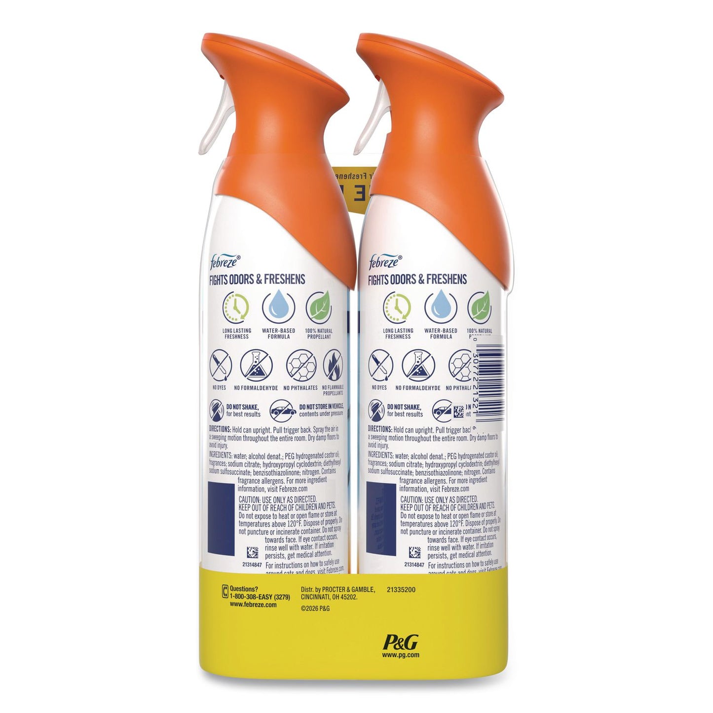 Febreze® AIR, Hawaiian Aloha, 8.1 oz Aerosol Spray, 2/Pack, 3 Packs/Carton (PGC21321)