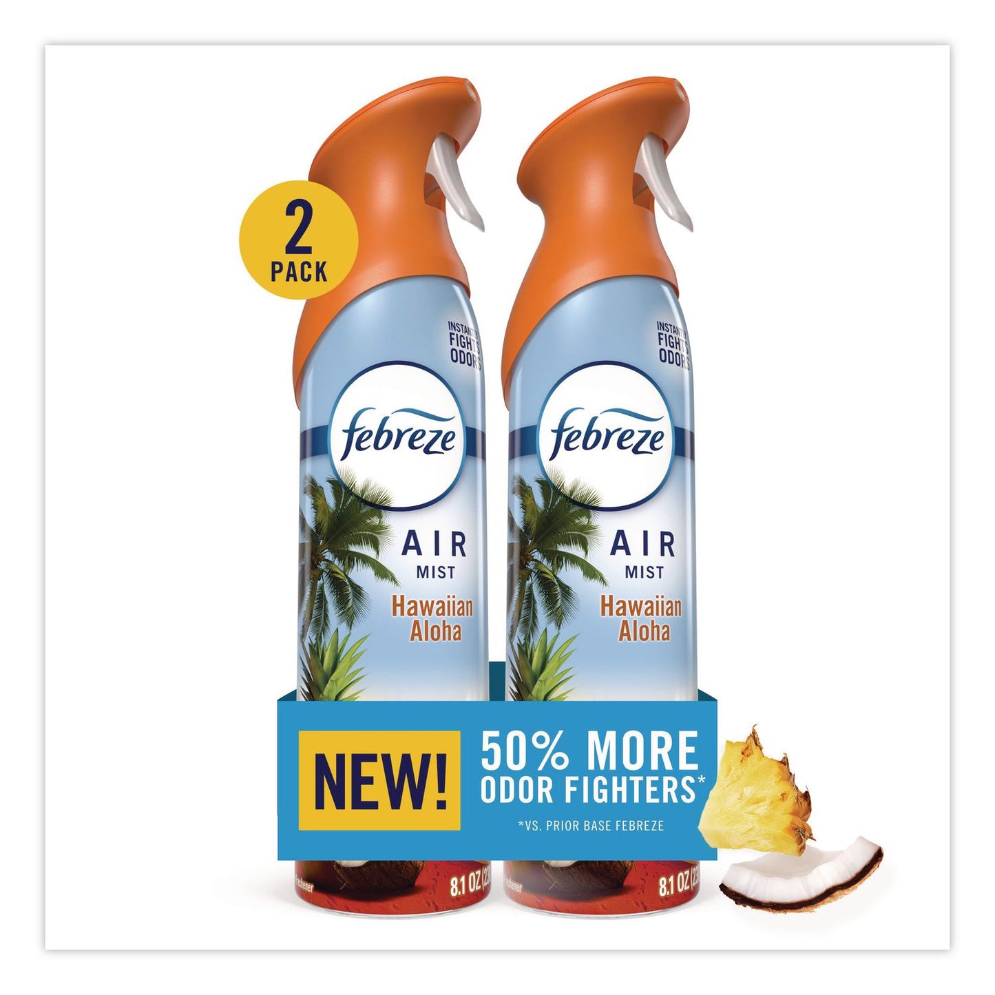 Febreze® AIR, Hawaiian Aloha, 8.1 oz Aerosol Spray, 2/Pack (PGC21321PK)