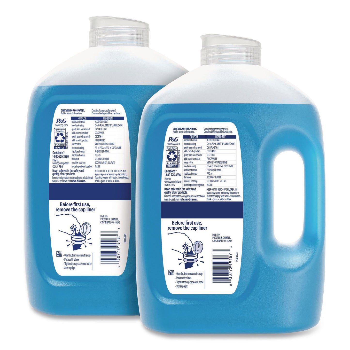 Dawn® Ultra Dishwashing Liquid Refill Jug, Unscented, 51.5 oz Jug, 2/Carton (PGC23262)