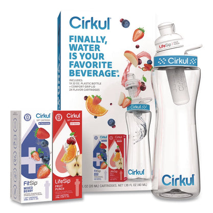 Cirkul® Flavor Water Bottle Kit, 22 oz, Clear (CIR850021373375)