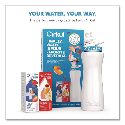 Cirkul® Flavor Water Bottle Kit, 22 oz, White (CIR850021373382)