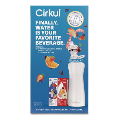 Cirkul® Flavor Water Bottle Kit, 22 oz, White (CIR850021373382)