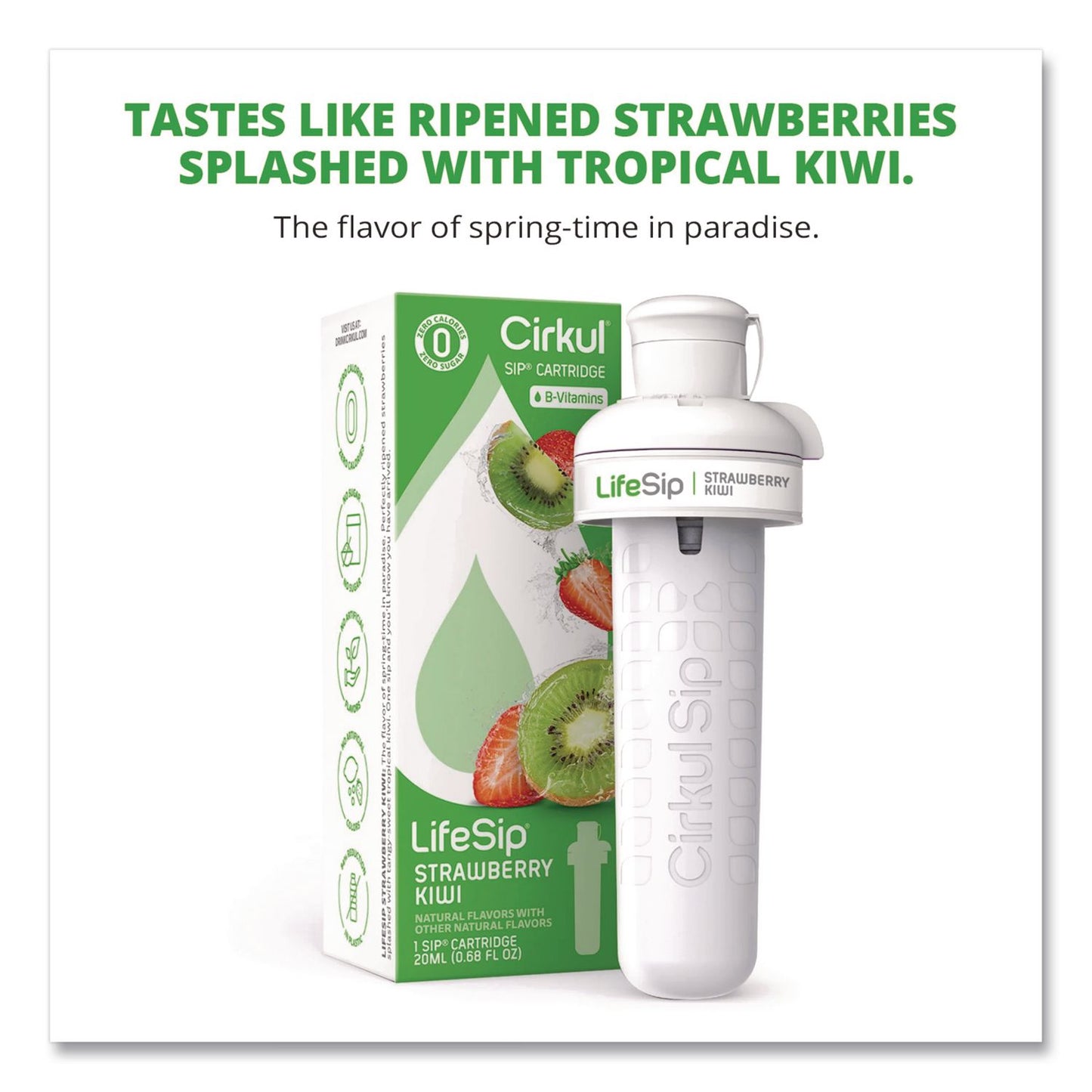 Cirkul® LifeSip Flavor Cartridge, Sugar-Free Strawberry Kiwi (CIR850021373405)