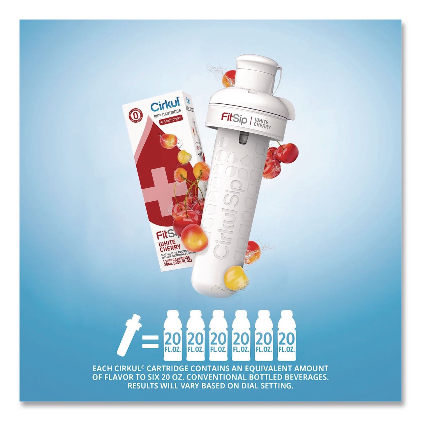 Cirkul® FitSip Flavor Cartridge, Sugar-Free White Cherry (CIR850021373436)