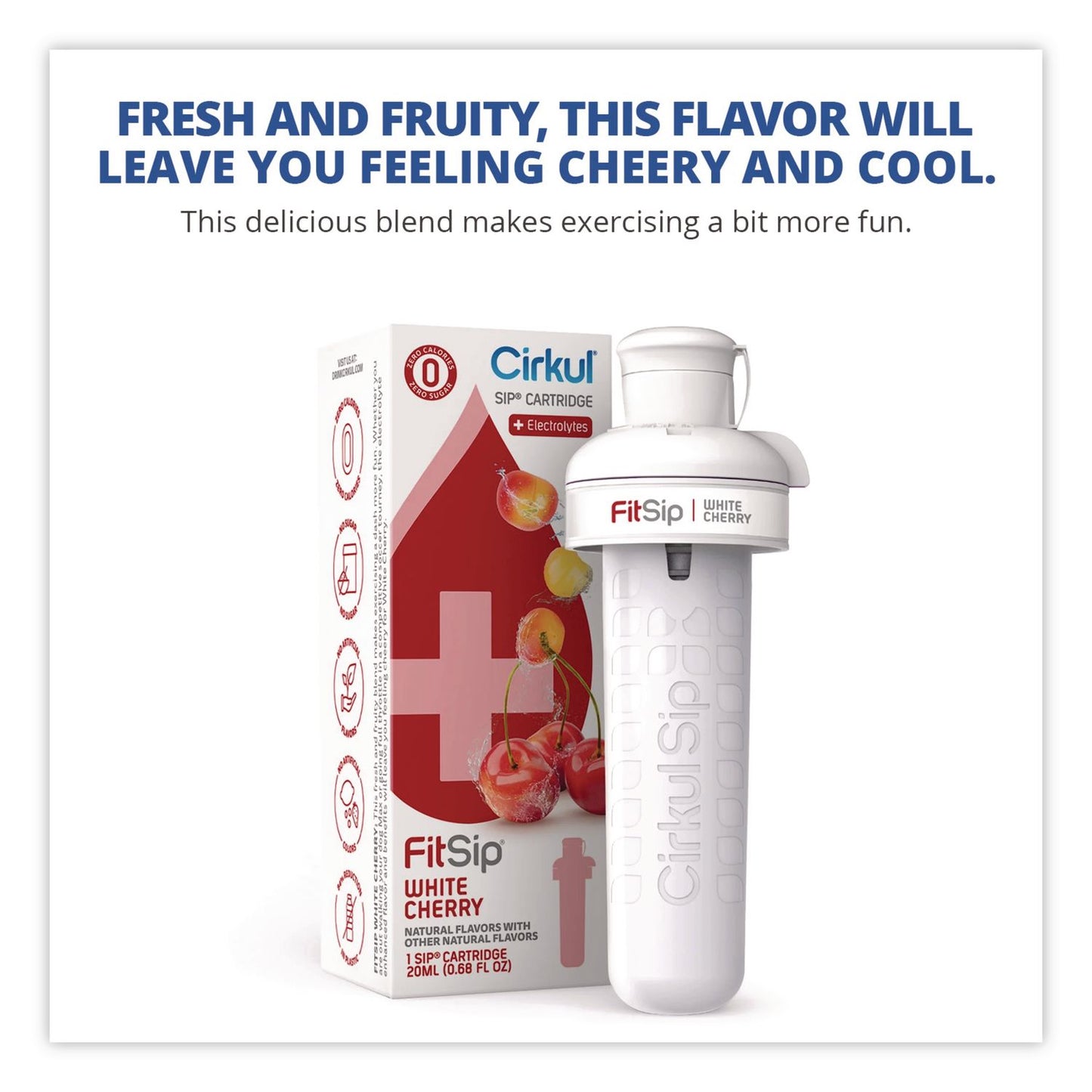 Cirkul® FitSip Flavor Cartridge, Sugar-Free White Cherry (CIR850021373436)