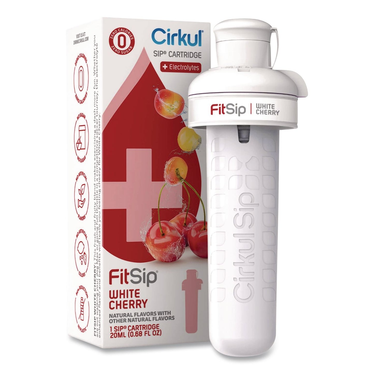 Cirkul® FitSip Flavor Cartridge, Sugar-Free White Cherry (CIR850021373436)