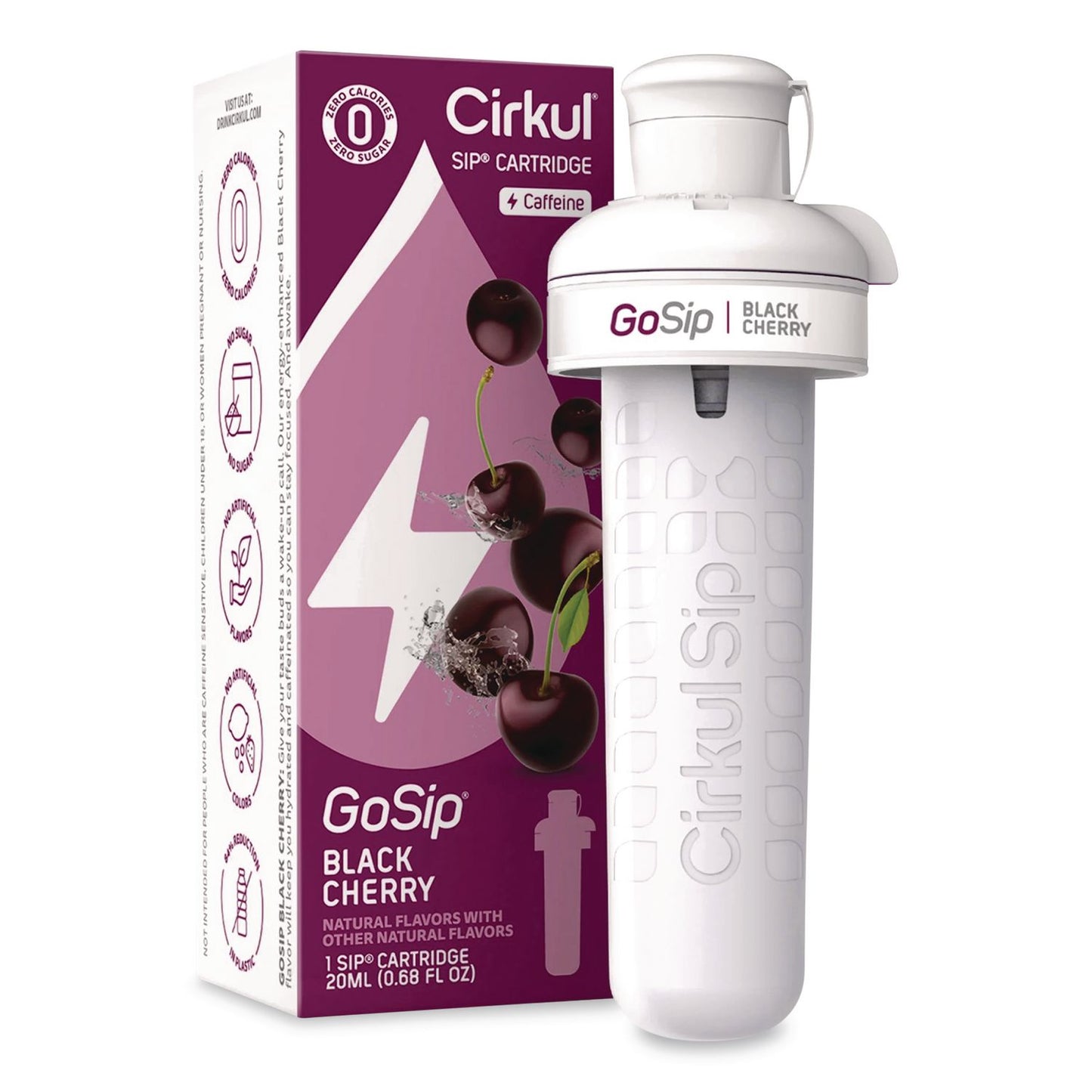 Cirkul® GoSip Flavor Cartridge, Sugar-Free Black Cherry (CIR850021373467)
