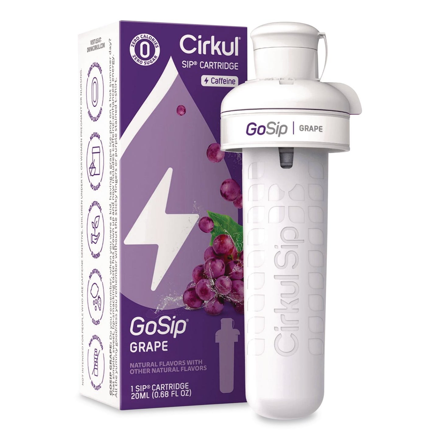 Cirkul® GoSip Flavor Cartridge, Sugar-Free Grape (CIR850021373474)