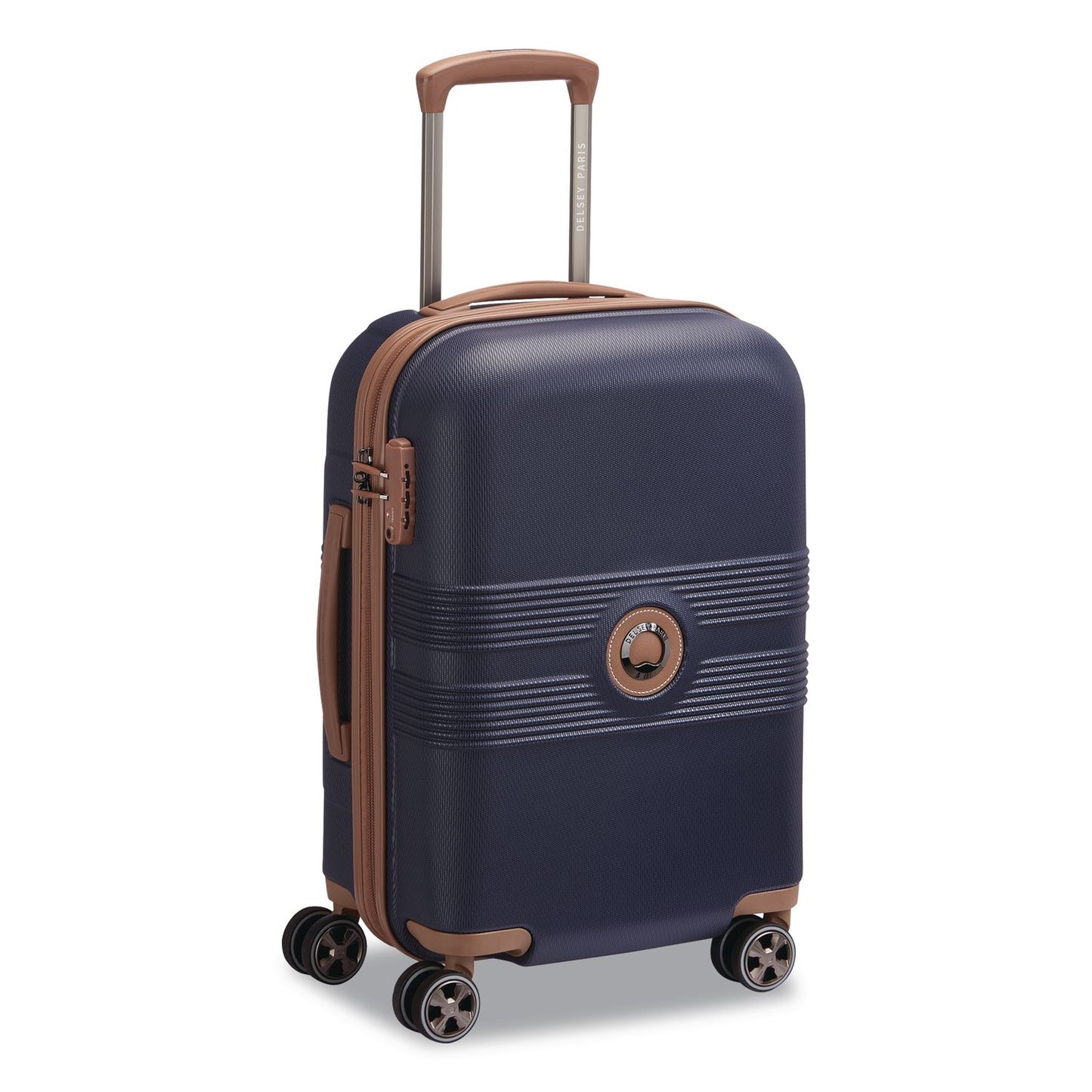 DELSEY PARIS Flanerie 20" Hardside Carry-On Suitcase, 13.75 x 9.25 x 21.25, Navy (DSY40303180502T)