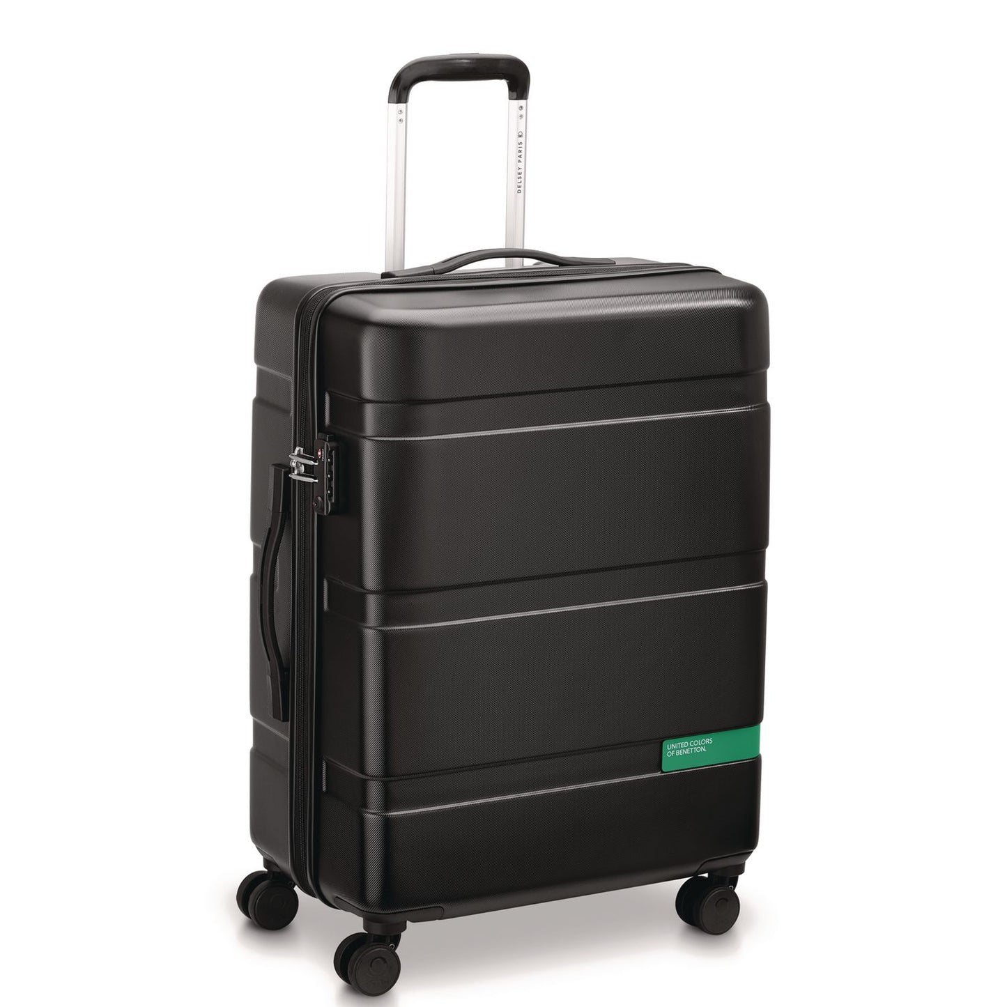 DELSEY PARIS United Colors of Benetton x DELSEY PARIS NOW! 23" Hardside Spinner, 18 x 11 x 26, Black (DSYB4376281000)