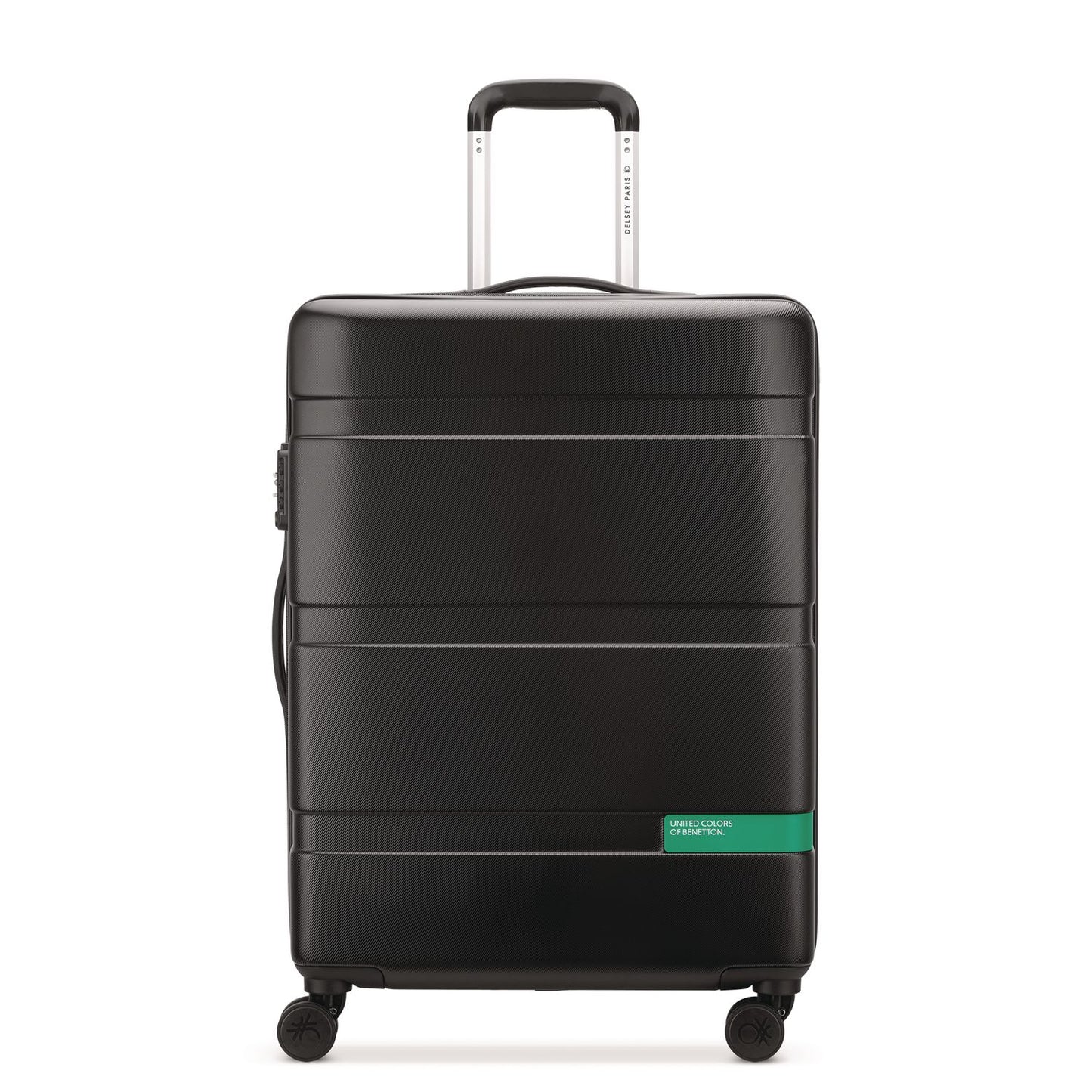 DELSEY PARIS United Colors of Benetton x DELSEY PARIS NOW! 23" Hardside Spinner, 18 x 11 x 26, Black (DSYB4376281000)