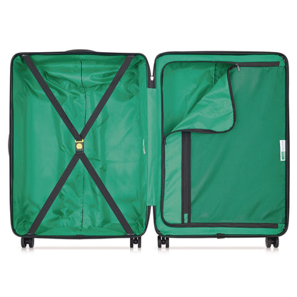 DELSEY PARIS United Colors of Benetton x DELSEY PARIS NOW! 27" Hardside Spinner Suitcase, 20 x 11.5 x 30, Black (DSYB4376282100)