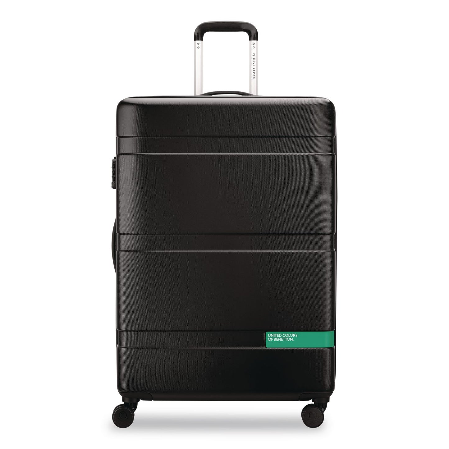 DELSEY PARIS United Colors of Benetton x DELSEY PARIS NOW! 27" Hardside Spinner Suitcase, 20 x 11.5 x 30, Black (DSYB4376282100)