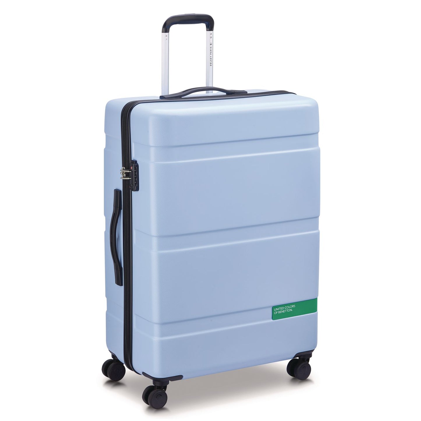 DELSEY PARIS United Colors of Benetton x DELSEY PARIS NOW! 27" Hardside Spinner Suitcase, 20 x 11.5 x 30, Light Blue (DSYB4376282112)