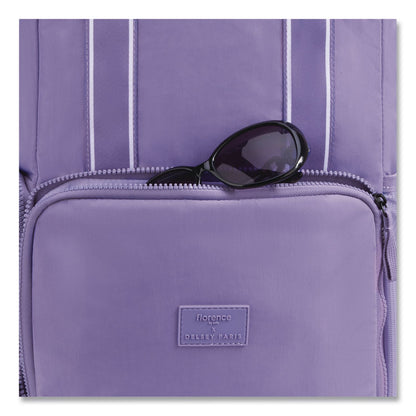 DELSEY PARIS Florence by Mills Carefree Carry Laptop Backpack, Fits Devices Up to 16.9", 12.5 x 7.25 x 17.5, Lavender (DSYF4398061128)