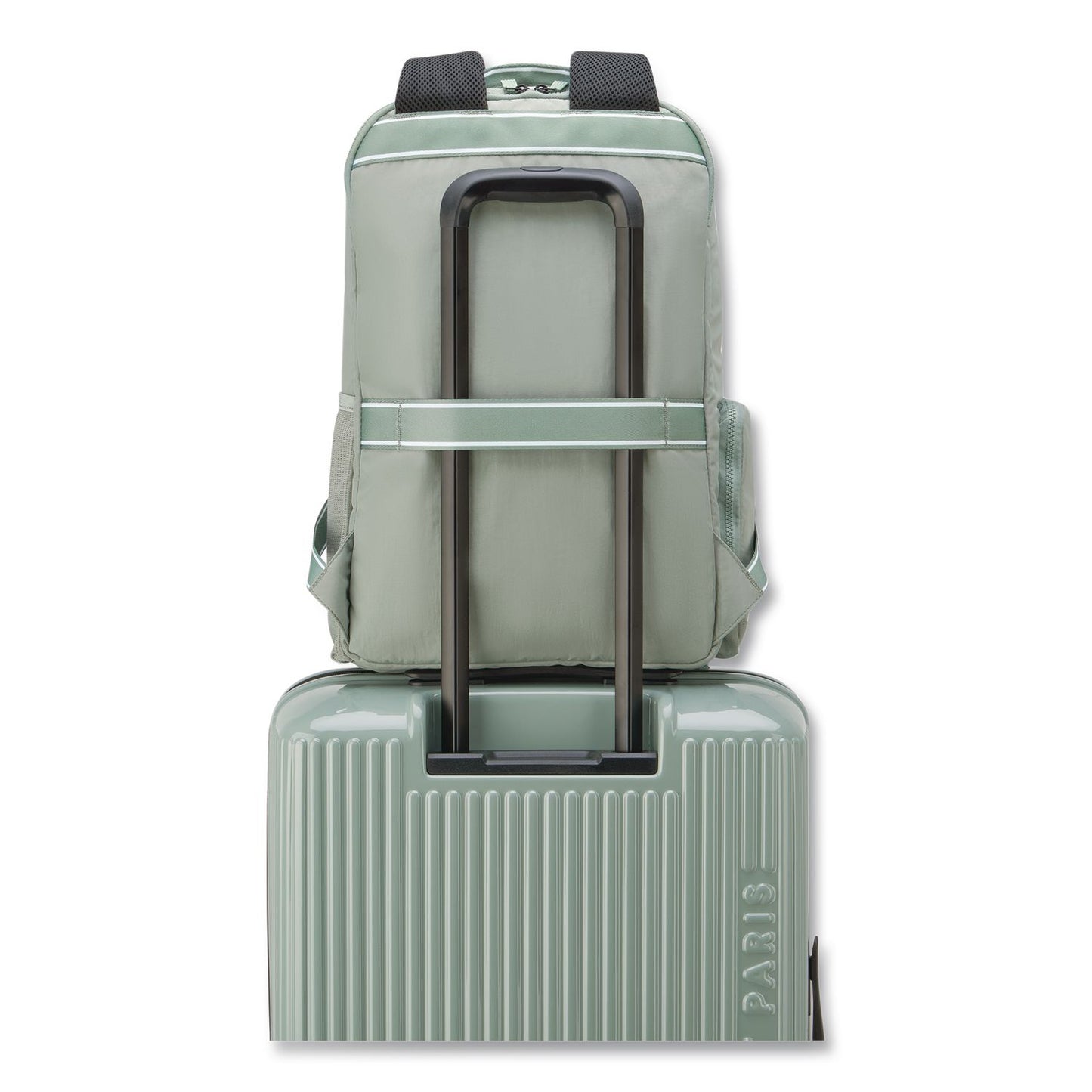 DELSEY PARIS Florence by Mills Carefree Carry Laptop Backpack, Fits Devices Up to 16.9", 12.5 x 7.25 x 17.5, Sage (DSYF4398061133)