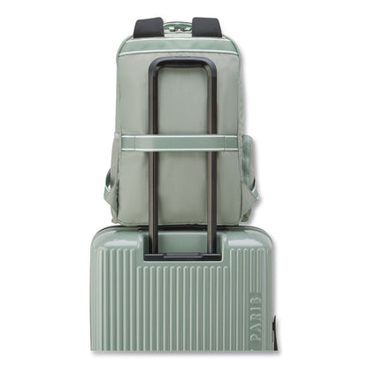 DELSEY PARIS Florence by Mills Carefree Carry Laptop Backpack, Fits Devices Up to 16.9", 12.5 x 7.25 x 17.5, Sage (DSYF4398061133)