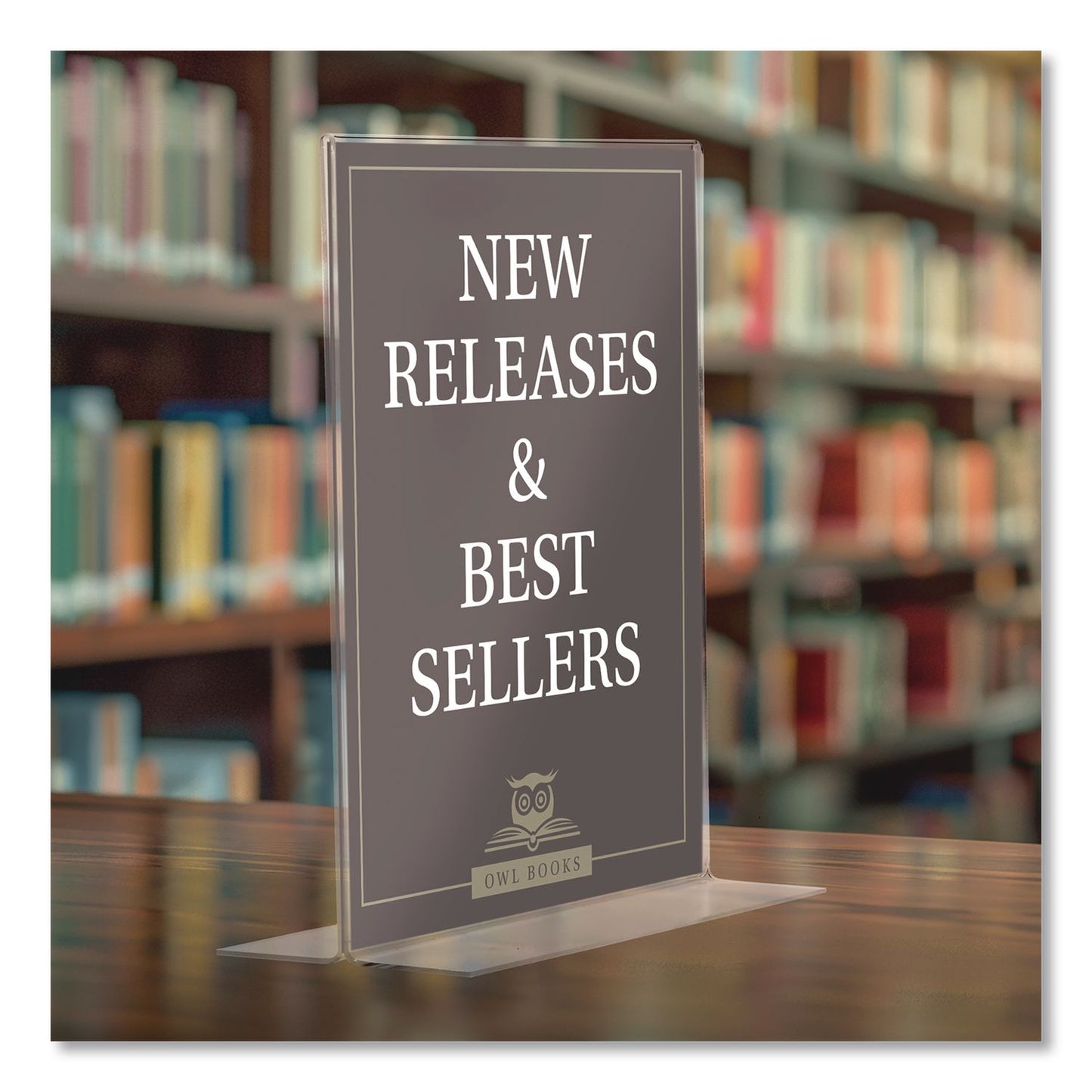 Excello Global Products® Double-Sided Sign Holder, 8.5 x 11 Insert (EXOSHT8511)