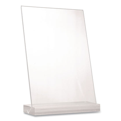 Global Printed Products Acrylic Sign Holder with Dual Function Base, 5 x 7 Insert (GPUSGNHAB5X7)