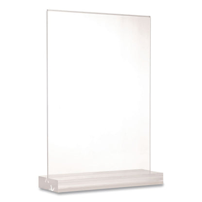 Global Printed Products Acrylic Sign Holder with Dual Function Base, 5 x 7 Insert (GPUSGNHAB5X7)