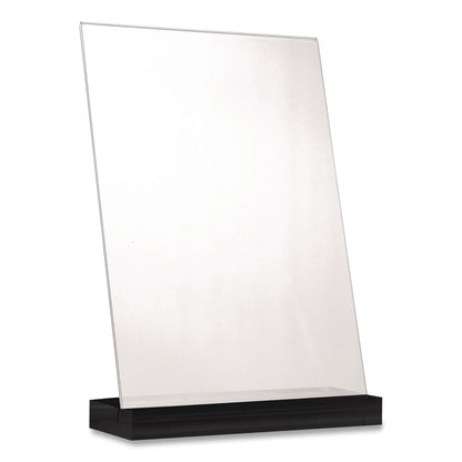 Global Printed Products Acrylic Sign Holder with Black Angled Base, 5 x 7 Insert (GPUSGNHAB5X7BK)