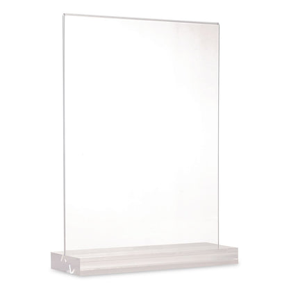 Global Printed Products Acrylic Sign Holder with Dual Function Base, 8.5 x 11 Insert (GPUSGNHAB8511)