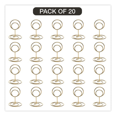 Global Printed Products Decorative Wire Card Holders, Gold Frame, 20/Pack (GPUWRHLDRGLD)