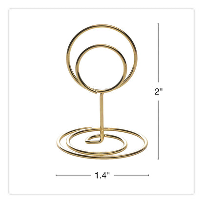 Global Printed Products Decorative Wire Card Holders, Gold Frame, 20/Pack (GPUWRHLDRGLD)