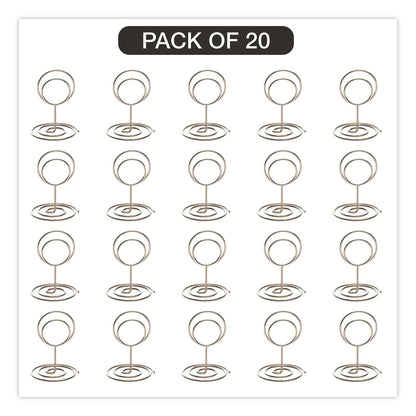 Global Printed Products Decorative Wire Card Holders, Silver Frame, 20/Pack (GPUWRHLDRSLV)