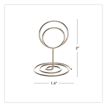 Global Printed Products Decorative Wire Card Holders, Silver Frame, 20/Pack (GPUWRHLDRSLV)