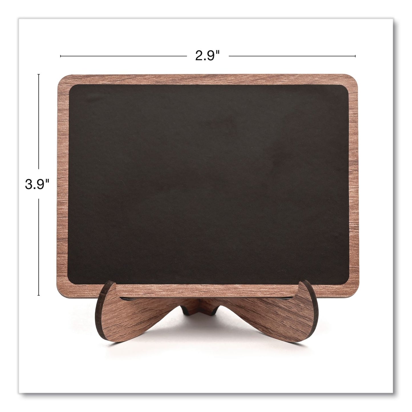 Excello Global Products® Mini Chalkboards, Black Surface, Brown Frame, 2.9 x 3.9, 10/Pack (EXOMINICHLK)