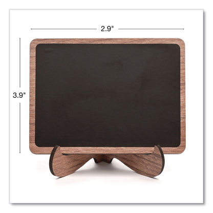 Excello Global Products® Mini Chalkboards, Black Surface, Brown Frame, 2.9 x 3.9, 10/Pack (EXOMINICHLK)