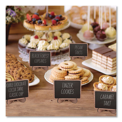 Excello Global Products® Mini Chalkboards, Black Surface, Brown Frame, 2.9 x 3.9, 10/Pack (EXOMINICHLK)