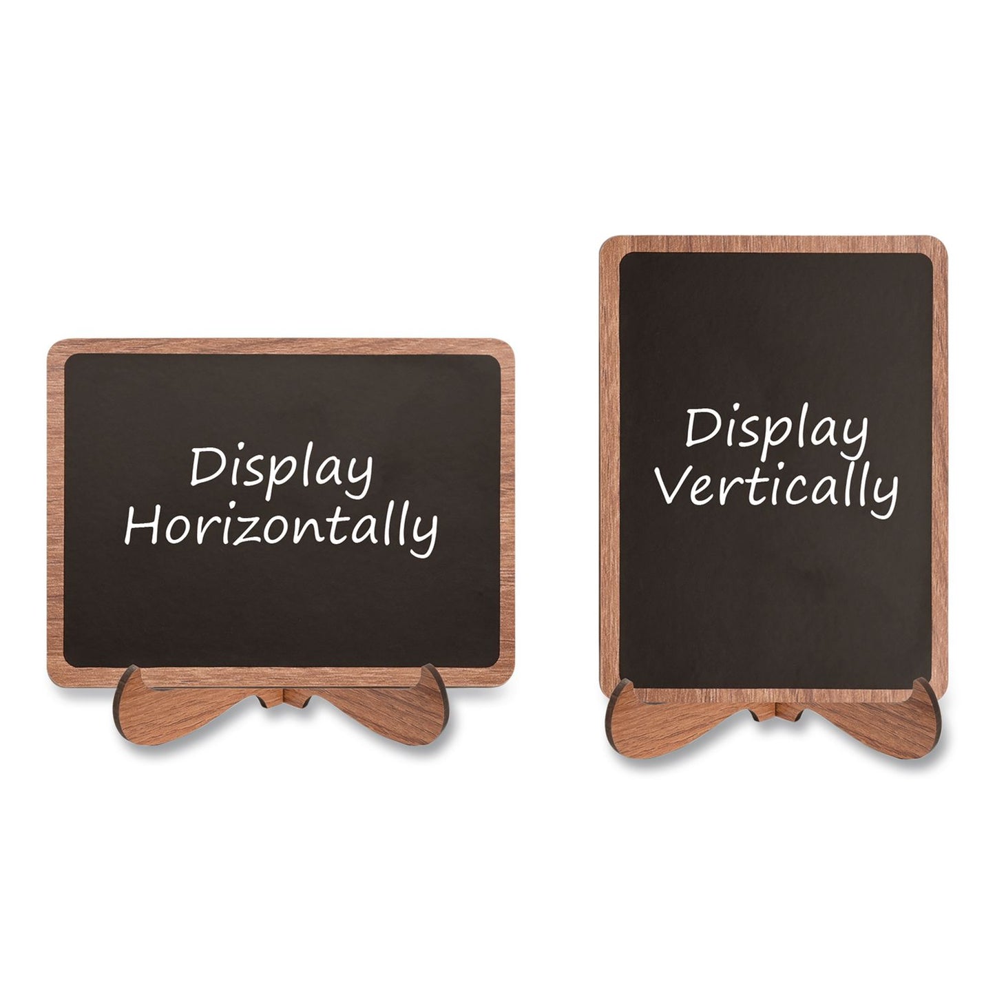 Excello Global Products® Mini Chalkboards, Black Surface, Brown Frame, 2.9 x 3.9, 10/Pack (EXOMINICHLK)