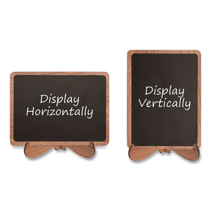 Excello Global Products® Mini Chalkboards, Black Surface, Brown Frame, 2.9 x 3.9, 10/Pack (EXOMINICHLK)