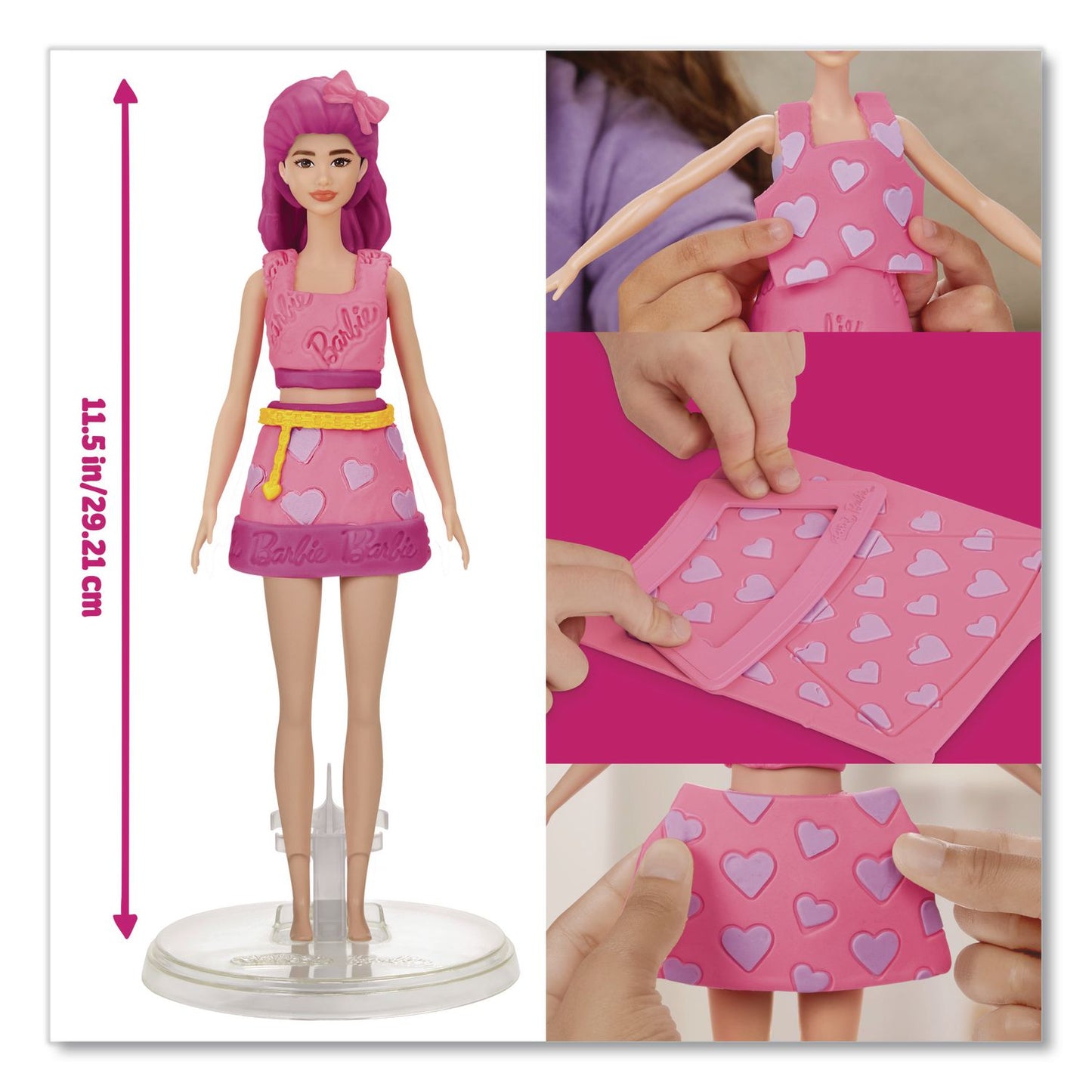 Hasbro Play-Doh Barbie Hearts and Hair Doll Set (HSBG1357)