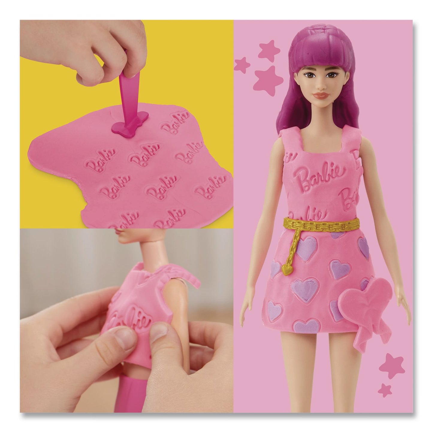 Hasbro Play-Doh Barbie Hearts and Hair Doll Set (HSBG1357)