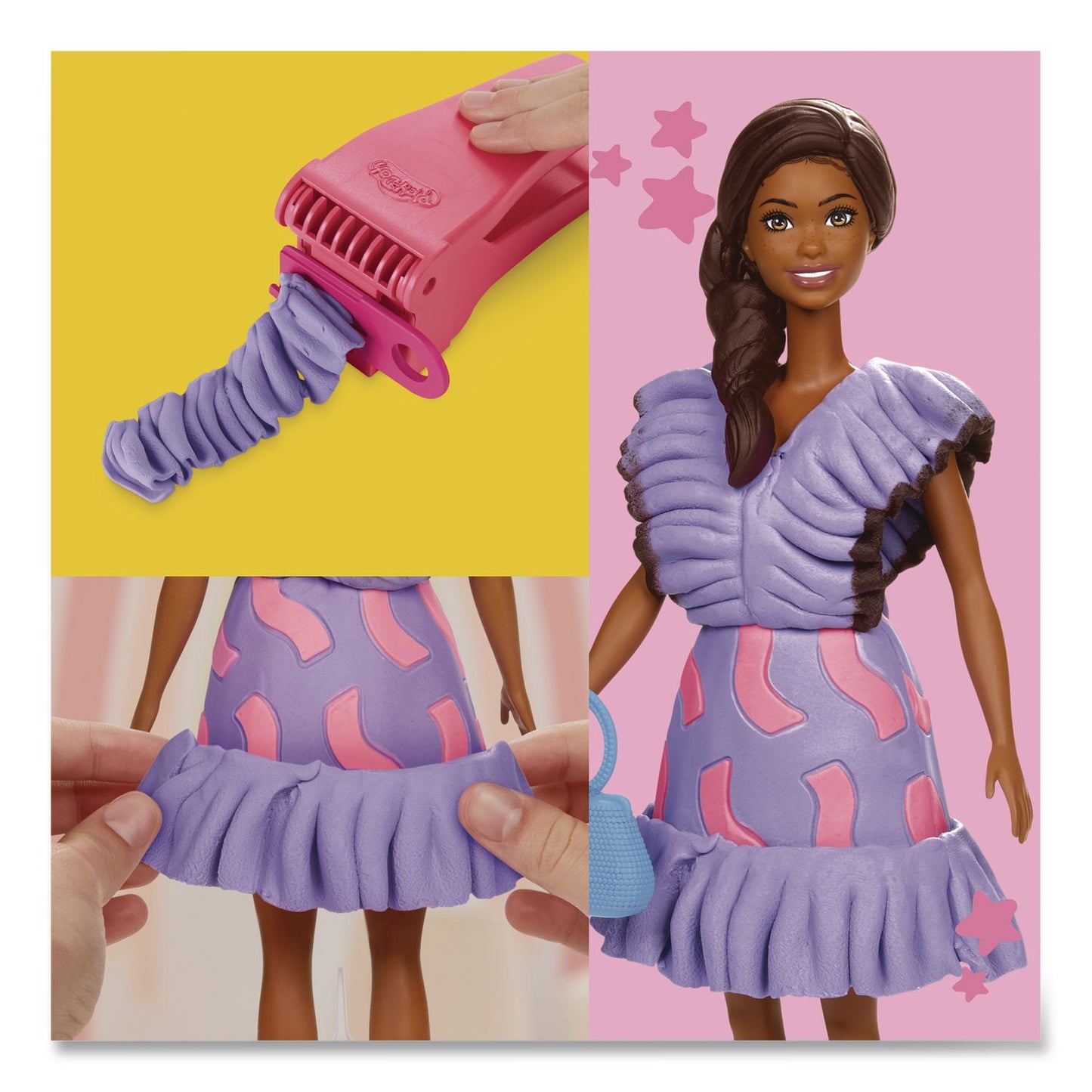 Hasbro Play-Doh Barbie Fashionista Ruffles Doll Set (HSBG1359)