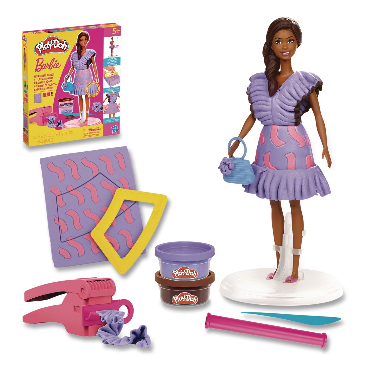 Hasbro Play-Doh Barbie Fashionista Ruffles Doll Set (HSBG1359)